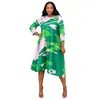 11113 Vestido Novo de Manga Longa Europa e América Amazon Gradiente Miyake Plissado Irregular Saia Midi Customização de Fábrica