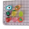 Acessórios de Resina para Joias DIY Frutas Transparentes Semi-Dimensionais Pêssego Abacate Morango Material para Faixa de Cabelo Infantil