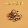 Ornamentos Retrô de Espadachim de Capa em Latão, Cavaleiros do Jianghu, Figuras de Artes Marciais Estilo Chinês, Ornamentos Criativos para Decoração de Mesa