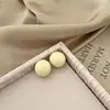 Oferta Especial Brinco Tridimensional Bola de Goma Cor de Macaron, Versátil para Primavera e Verão, Simples e Fresco, Brincos Redondos Emagrecedores