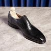 Sapatos Oxford de Couro Colorido Polido Transfronteiriços Sapatos de Negócios Couro Bovino Britânicos Feitos à Mão Três Costuras Sapatos Masculinos Cabeça Quadrada Pequena Sapatos Casuais de Couro