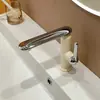 Grifo para Lavabo de Acero Inoxidable 304 Seleccionado Cuidadosamente para Uso Doméstico, Control Dual de Agua Caliente y Fría, Adecuado para Lavabo de Baño, Fregadero y Lavabo de Encimera