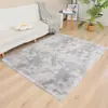 Alfombra de lana de seda estilo ins nórdico teñido anudado degradado alfombra para sala de estar sofá mesa de café dormitorio alfombrilla de felpa fabricante