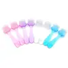 Cepillo para polvo de uñas cepillo de uñas cabeza redonda con tapa cepillo para polvo mango largo cepillo de uñas cepillo para polvo suministros para uñas
