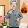 Cárdigan de Invierno para Abuela con Forro Polar Primavera y Otoño para Mujer de Mediana Edad y Anciana Ancho Esposa Madre Ropa Exterior de Punto Ropa para Ancianos