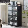 Aparador Vitrina Gabinete de Cocina para el Hogar Gabinete Multifuncional para Té Gabinete de Aleación de Aluminio Gabinete de Almacenamiento Gabinete Organizador