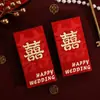 Sobres Rojos de Boda Estilo Nuevo, Bolsas de Sobres Rojos de Boda de Alta Gama con Palabras Felices, Universales para Bodas, Paquetes Rojos Estilo Chino con Palabras Felices, Venta al por Mayor de Fábrica