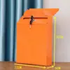 Buzón de Hierro Forjado Estilo Británico Montado en Pared con Cerradura, Caja de Amor