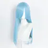 Cosplay Peruca Universal Cor Cabelo Longo Liso Envoltório Cobertura 70cm Multicor Anime Rosto Masculino e Feminino Cabelo Falso
