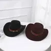 Sombrero Vaquero Occidental de Gamuza Estilo Étnico Retro Sombrero para el Sol de Camping al Aire Libre Vacaciones Sombrero de Caballero Fabricante en Stock