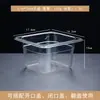 Bandeja de Compartimentos Acrílica con Tapa abatible, Caja de Plástico Transparente para Mermeladas, Caja de Condimentos de Perla de Coco con Tapa, Específicamente para Tiendas de Té de Leche