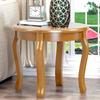 Mesa de café pequeña de madera maciza, mueble auxiliar simple, mesa redonda pequeña de doble capa, mesa lateral para sofá de sala de estar estilo chino, mesa de esquina, mesa redonda estilo americano
