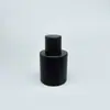 Botellas de Recarga de Perfume Redondas Negro Mate de Venta Directa 30ml 50ml Botellas de Spray de Vidrio Tipo Pulsador Disponibles en Stock
