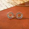 Brincos Pequenos Stud Redondos Geométricos Novos Transfronteiriços Retro Europeus e Americanos Doce Versátil Nicho Temperamento Acessórios de Brincos para Mulheres Atacado