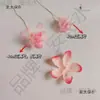 Flores de Camélia Prensadas a Quente, Organza Semitransparente, Acessórios de Cabelo Plissados Estilo Chinês Tradicional, Pedaços Finos de Flor de Seda, Material: Xianmaitaibao