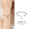 Pulseira de Fogo Roxo Nove de Fujian e Guangdong Feminina Prata de Lei S925 Ametista Pulseira Borboleta Fresca e Sofisticada Presente de Dia dos Namorados Chinês