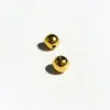 Venta al por mayor de fábrica Latón Chapado en Oro de 18K Antideslizante Corazón Bala Calabaza con Marca Postes para Aretes Tapones para los Oídos Accesorios de Joyería