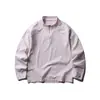 Camiseta de manga larga transpirable con paneles de malla de secado rápido, protección solar para hombre, informal para exteriores, ciclismo, top holgado estilo callejero
