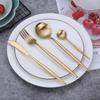 Vajilla occidental de acero inoxidable 304 para hotel, juego de regalo de cuatro piezas con cuchara de café, vajilla portuguesa, cuchillo y tenedor.