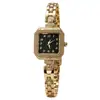 Pulsera para Mujer con Reloj de Pulsera de Cuarzo, Cuadrada, Artística, Retro, Pequeña, Exquisita, Lujo Ligero, Nicho, con Estilo, Temperamento