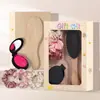 Conjunto de Presente Pente de Massagem com Almofada de Ar Personalizado, Pente de Presente para Mão, Pente com Topo de Caveira Fofo, Pente Oco Pente com Almofada de Ar