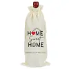 Suministro Exclusivo Transfronterizo de Bolsas de Lino para Botellas de Vino, Bolsas para Botellas de Vino Decoración de Regalo para Fiesta de Inauguración, Bolsas con Cordón para Empaque de Regalo de Champagne