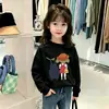 Camiseta de Algodón con Estampado de Dibujos Animados de Moda y Linda, Manga Larga, para Niños Mayores en Otoño 2026