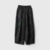 Pantalones de Algodón Xiangyunsha de Seda para Mujer Rellenos de Seda de Morera 100% Jacquard Tejido Cruzado Pantalones de Abuela con Cintura Elástica y Diseño de Pierna Curvada