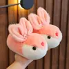 Chinelos de Algodão Infantis Meninas Fofos Desenho Animado Coelho Interno Casa Crianças Bebê Bolsa Salto Sapatos de Algodão Outono e Inverno Meninos