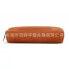 Estilo Coreano Nuevo Estuche de Lápices de Cuero Genuino Creativo Redondo Superior Bolsa de Almacenamiento de Papelería de Cuero Estuche de Lápices Multifuncional Impermeable