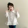 Camisa a Cuadros para Niña Primavera y Otoño 2025 Nueva Estilo Primaveral Infantil Camisa Floral Top de Primavera para Bebé Niña