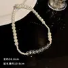 Ins estilo colar de pérolas mulheres all-match nicho design de alta qualidade luz de luxo clavícula cadeia amor pingente joias atacado