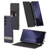 Adecuado para Funda de Teléfono Móvil Samsung S25Ultra S25U Tapa Abatible Soporte Triumph Cuero Liso Galvanizado Simple Cubierta Protectora Anticaídas