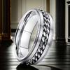 Anillo de acero inoxidable joyería femenina al por mayor sin decoloración estilo ins Vikingo nicho anillo de acero de titanio anillo liso moda masculina