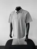 Camiseta Polo Masculina de Manga Curta com Patchwork nos Ombros Estruturado em Camada de Ar Estilo Americano Gola Polo Corte Reto Camiseta de Manga Curta para Homem