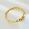 Pulseira de Contas Redondas Simples Versátil Ajustável Popular do Oriente Médio Transfronteiriça Joias de Noiva para Mulheres Europeias e Americanas Dubai