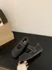 Sapatos Mary Jane Quentes de Lã com Forro de Fleece e Solado Grosso com Velcro para Mulheres 2025 Outono e Inverno Novos Sapatos Peludos Retrô Sapatos Birkenstock