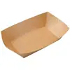 Caja con Forma de Barco de Papel Kraft de Grado Alimenticio para Comida de Mercado Nocturno, Bandeja Abierta Superior para Barbacoa sin Doblar, Caja para Llevar con Forma de Barco para Snacks, Papas Fritas, Brochetas Fritas