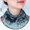 Bufanda de Cuello de Verano para Mujer, Malla Fina, Bufanda de Seda Versátil, Protector de Cuello para Colgar en la Oreja, Bufanda Pequeña con Protección Solar, Bufanda de Cuello para Primavera y Otoño
