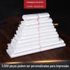Saco plástico, saco de comida branco, saco de embalagem para levar, saco conveniente transparente, saco de colete portátil, supermercado, saco de compras pequeno