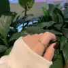 Anillo de Acero de Titanio para Mujer, No se Desvanece, Moderno, Tendencia, Anillo de Dedo Versátil, Diseño Artístico Hueco, Anillo de Lujo de Nicho Accesible