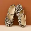 Tamancos de Ballet Estampa de Leopardo para Mulheres, Verão em Eva Floral Fofo Slip-On de Praia para Exterior Antiderrapante Sapatos Mary Jane