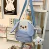 Bonito Dos Desenhos Animados Menina Pequeno Pano Bolsa Mulheres Ins Pequeno Estilo Fresco Estudante Grande Orelha Ombro Crossbody Telefone Móvel Bolsa