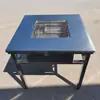 Mesa de barbacoa sin humo de autoservicio acero inoxidable carbón parrilla comercial mesa para puesto de barbacoa al aire libre en casa pierna de cordero asada