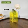Vaso de acrílico simples decorativo transparente flor sala de estar mesa arranjo de flores hidropônicas mini ins ornamentos atacado