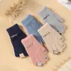Guantes de felpa otoño e invierno guantes táctiles guantes de punto cálidos jacquard de dedo adulto lindos de dedo