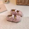 Sapatos Mary Jane Vintage para Meninas, Novos Sapatos de Couro com Solado Macio de Outono, Sapatos de Princesa, Sapatos Rasos de Salto Único, Sapatos de Couro Infantis para Idades 3-6