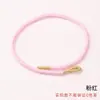 Pulsera DIY Semi-Terminada Hilo Trenzado Hecho a Mano Pulsera Trenzada de Ocho Hilos Enrollado con Hilo Dorado Hilo Dorado Versátil Enrollado Hilo Rojo