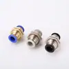 Conector de Plástico para Tubo Neumático con Rosca Exterior, Conector Rápido Recto, Conector Neumático de Enchufe Rápido, Conector de Tubo de Aire