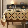 Mantel estilo vintage, impermeable y a prueba de aceite, no necesita lavado, modelo nuevo 2025, lujo ligero con un toque de alta gama, mantel rectangular para comedor y cubierta para mesa de centro